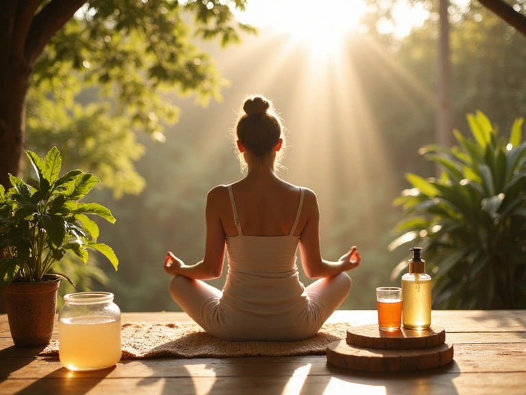 Warm, inviting scene representing natural living, wellness, and self-care