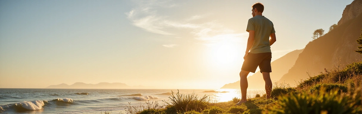 Dynamic male active lifestyle, natural energy, vibrant health