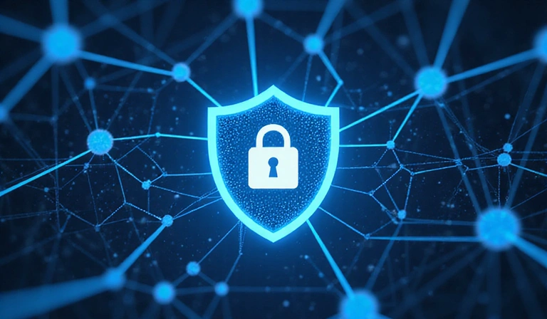 Cybersecurity shield icon